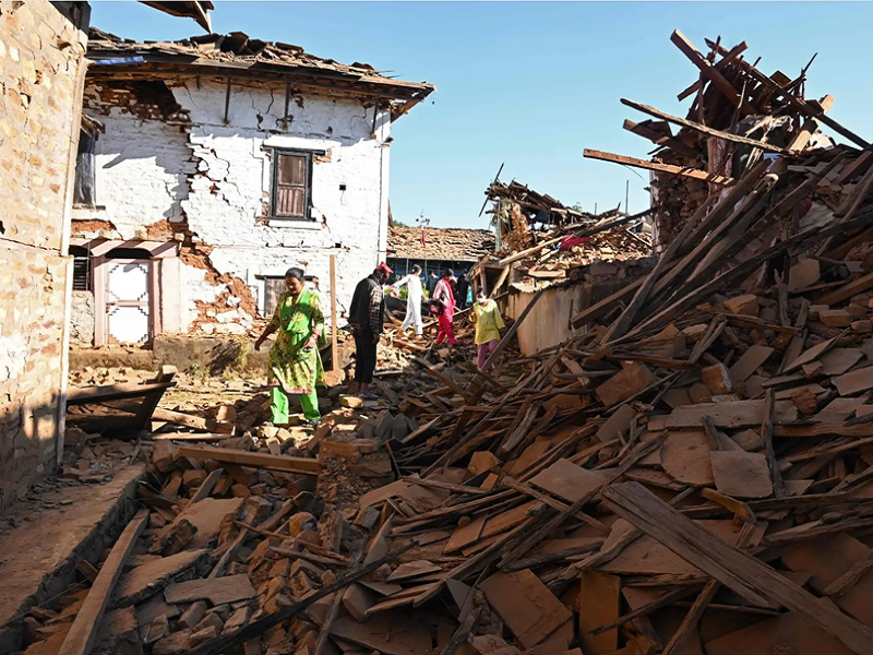 Động đất gây thiệt hại nặng nề về người và của ở Nepal. (Ảnh: Getty Images)