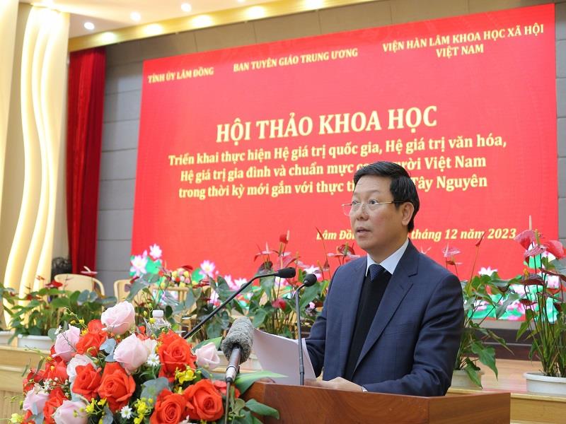 Đồng chí Trần Thanh Lâm - Phó Trưởng Ban Tuyên giáo Trung ương kết luận hội thảo