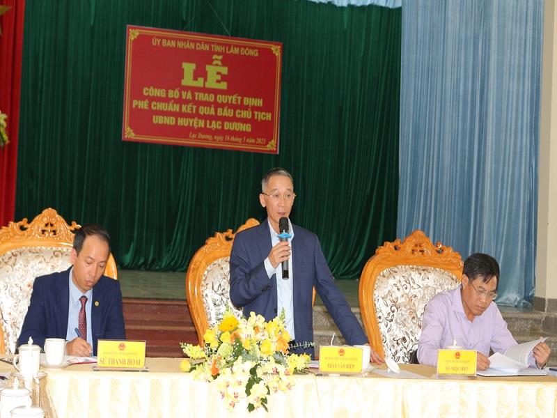 Đồng chí Trần Văn Hiệp - Phó Bí thư Tỉnh ủy, Chủ tịch UBND tỉnh kết luận buổi làm việc