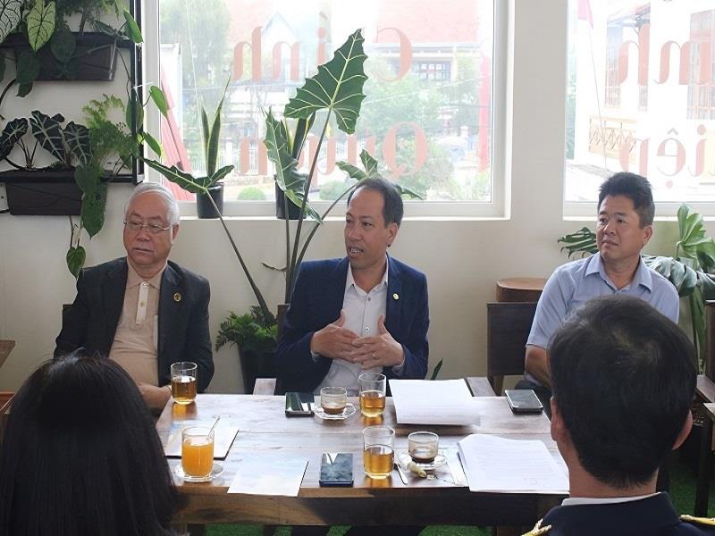 Ông Sử Thanh Hoài - Chủ tịch UBND huyện Lạc Dương, mong muốn Cà phê doanh nhân sẽ là không gian kết nối giữa doanh nghiệp, HTX và lãnh đạo địa phương.