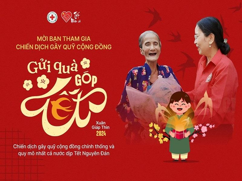 Trung ương Hội Chữ thập đỏ Việt Nam phát động chiến dịch Gửi quà góp Tết với nhiều hình thức. Ảnh: BTC