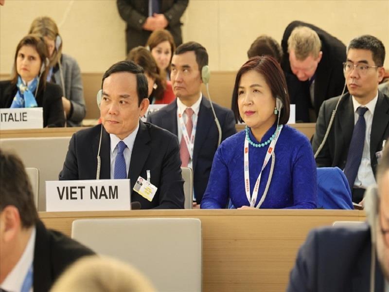 Phó Thủ tướng Chính phủ Trần Lưu Quang tham dự khóa họp lần thứ 52 của Hội đồng Nhân quyền Liên hợp quốc  (Ảnh: TTXVN)