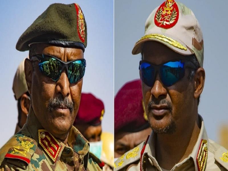 Hai nhà lãnh đạo đại diện Các lực lượng hỗ trợ nhanh (RSF) và Các Lực lượng Vũ trang Sudan (Ảnh: The Citizen)