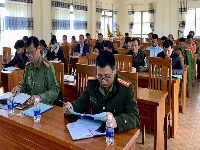 Hội nghị đánh giá hiệu quả và ra mắt các mô hình mới về an ninh trật tự tại buôn làng thuộc xã Đạ Nhim
