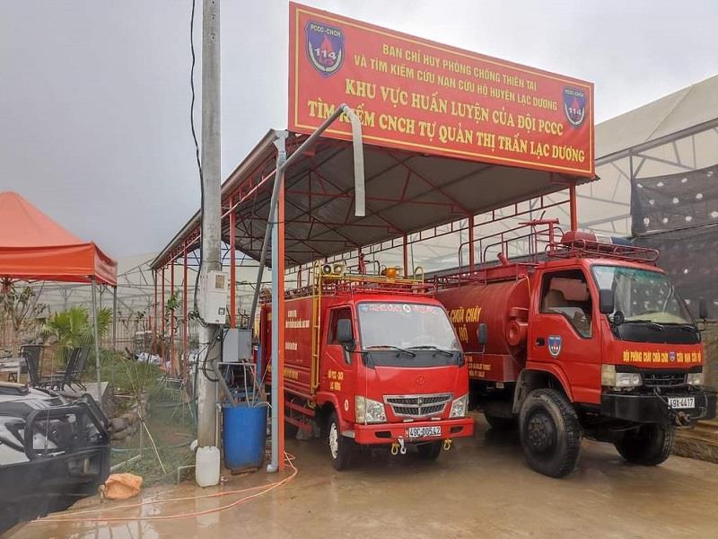 Nhiều trang thiết bị phục vụ cho công tác PCCC và CHCN của Đội đã được huyện Lạc Dương quan tâm đầu tư