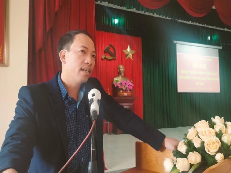 Chủ tịch UBND huyện Lạc Dương Sử Thanh Hoài phát biểu kết luận hội nghị