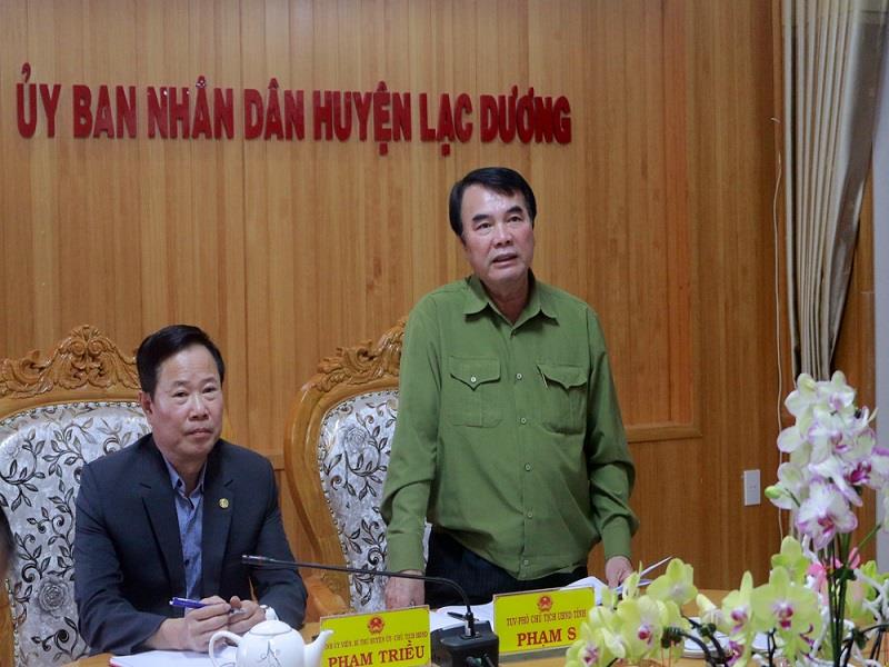 Phó Chủ tịch UBND tỉnh Phạm S phát biểu kết luận buổi làm việc
