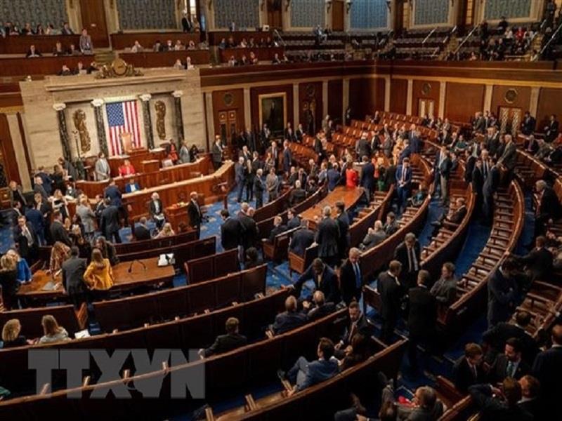 Toàn cảnh một phiên họp Hạ viện Mỹ ở Washington, DC. (Ảnh: THX/TTXVN)