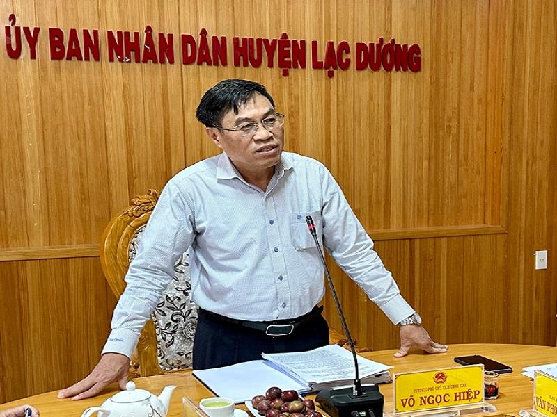 Đồng chí Võ Ngọc Hiệp - Ủy viên Ban Thường vụ Tỉnh ủy, Phó Chủ tịch UBND tỉnh kết luận buổi làm việc