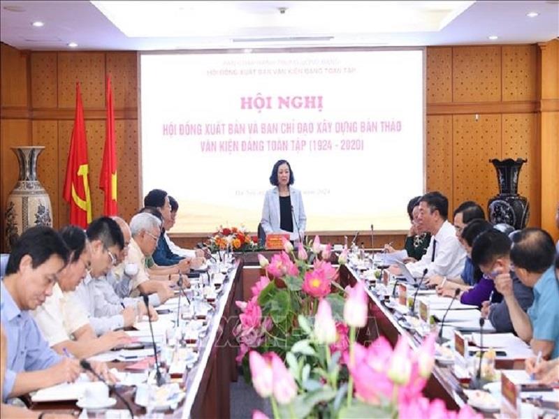 Thường trực Ban Bí thư Trương Thị Mai phát biểu kết luận buổi làm việc.