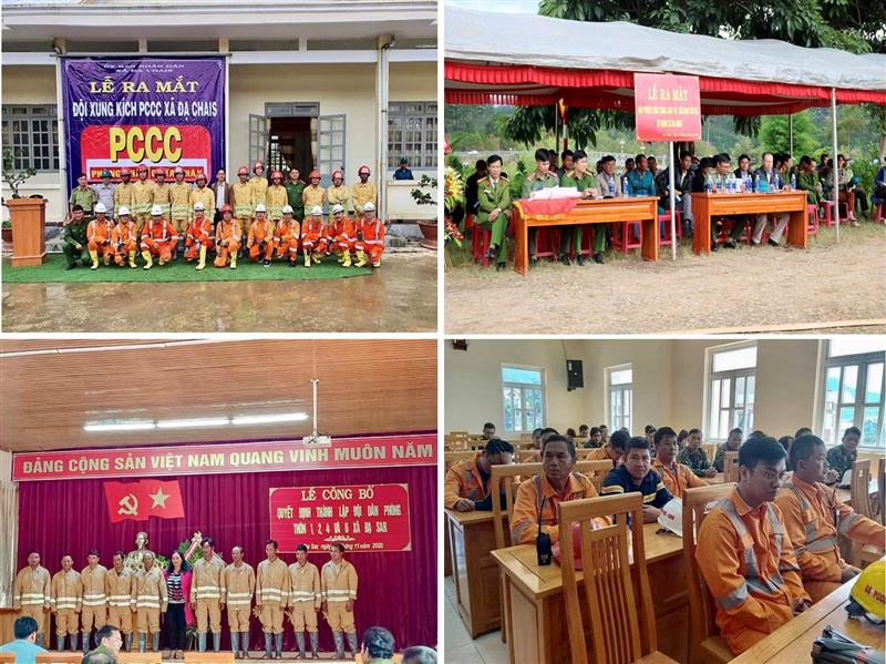 Lễ ra mắt Đội PCCC và CNCH tự quản tại một số xã trên địa bàn huyện Lạc Dương