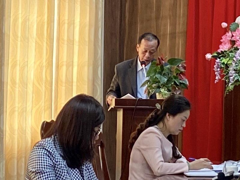Đồng chí Nguyễn Công Thạnh - quyền Cục trưởng Cục Thống kê tỉnh Lâm Đồng, Phó trưởng BCĐ TĐTKT tỉnh phát biểu tại hội nghị