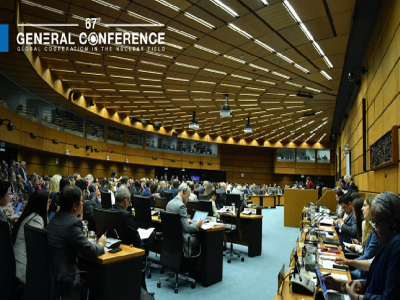 Khóa họp thứ 67 của Đại hội đồng IAEA tại thủ đô Vienna của Áo, từ ngày 25 - 29/9. (Ảnh: IAEA)