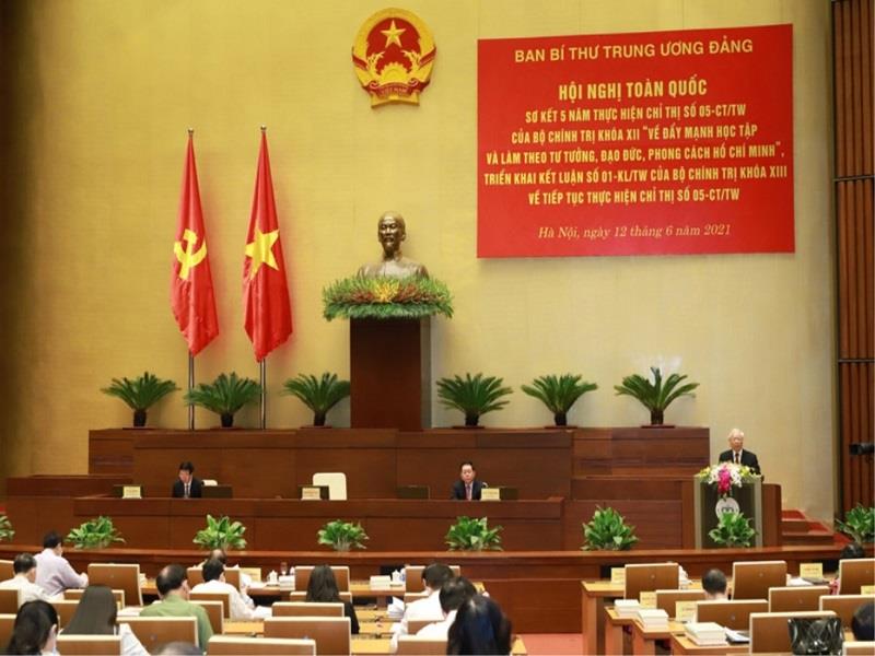 Hội nghị toàn quốc nghiên cứu, học tập chuyên đề toàn khóa về “Học tập và làm theo tư tưởng, đạo đức, phong cách Hồ Chí Minh” nhiệm kỳ Đại hội XIII của Đảng, chuyên đề năm 2021.