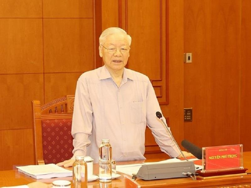 Tổng Bí thư Nguyễn Phú Trọng phát biểu chỉ đạo cuộc họp