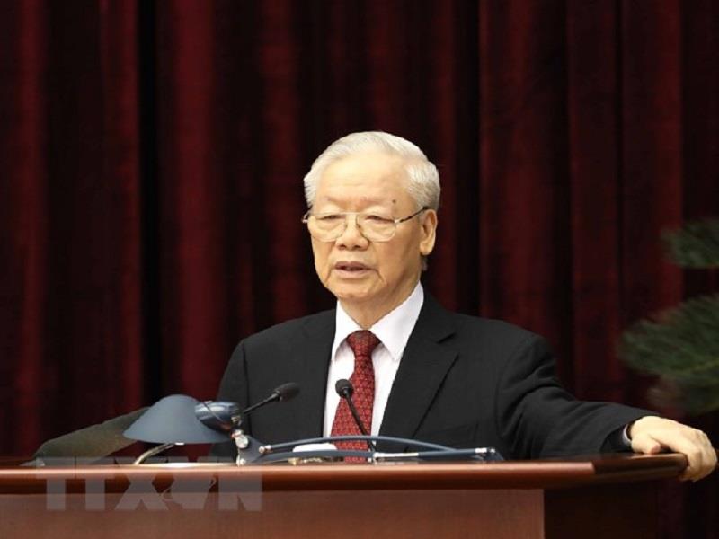 Tổng Bí thư Nguyễn Phú Trọng phát biểu bế mạc Hội nghị Ban Chấp hành Trung ương Đảng giữa nhiệm kỳ khóa XIII
